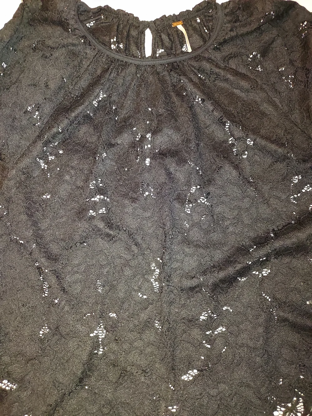 Free People Olivia Sheer Floral Lace Blouse